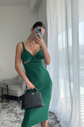 Manera Odevatca Green long dress